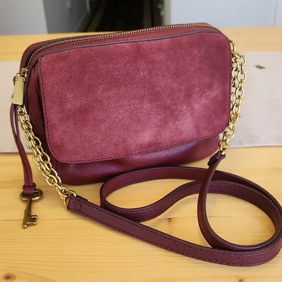Fossil Aria Cabernet Small Crossbody Shoulder Bag - Picture 5 of 17